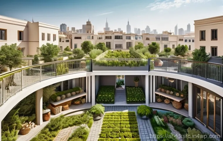 도시 농업과 지속 가능한 식량 시스템 - **Prompt 1: Vibrant Urban Oasis in an Arab City**
    "A bustling Arab city skyline, featuring a ble...